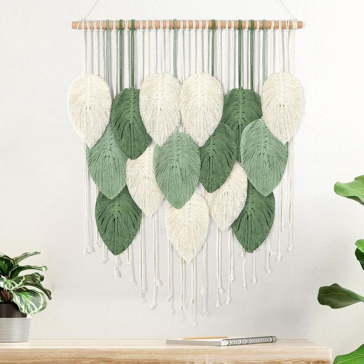 Macrame Leaf Wall Hanging Tapestry