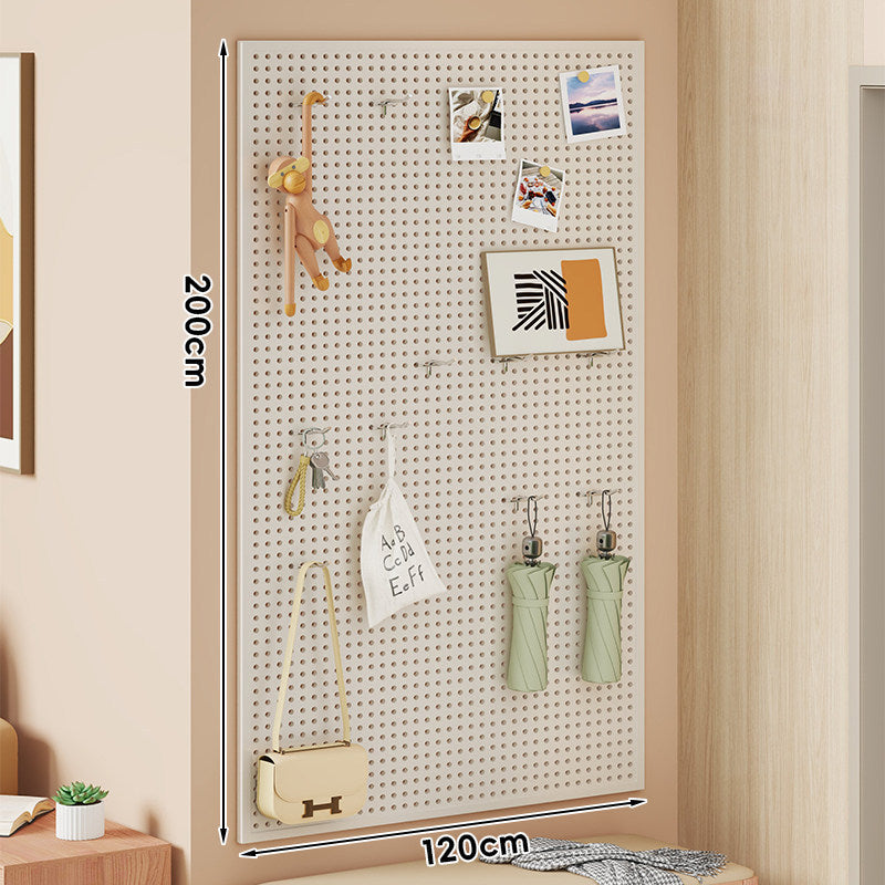 Wall-Mounted Perforated Metal Pegboard Organizer Panel