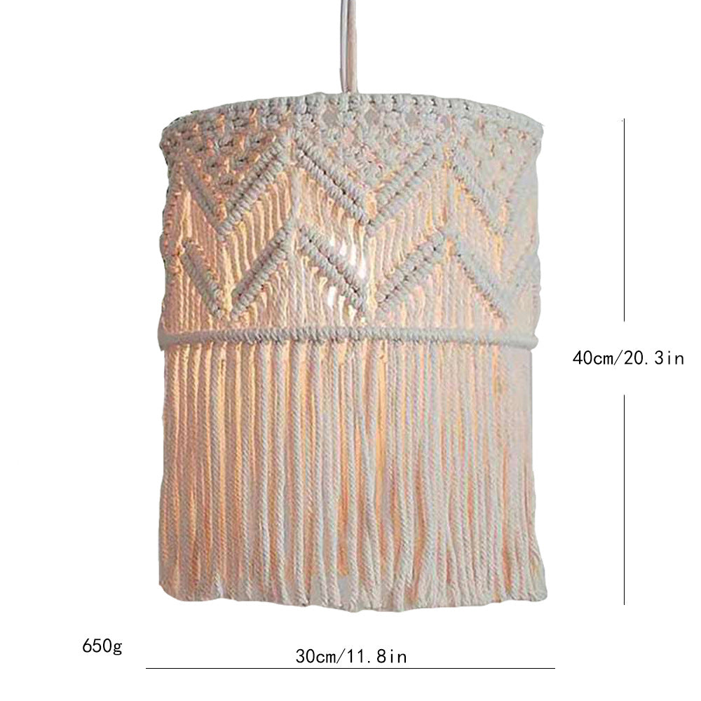 Macrame plant hanger with decorative fringes