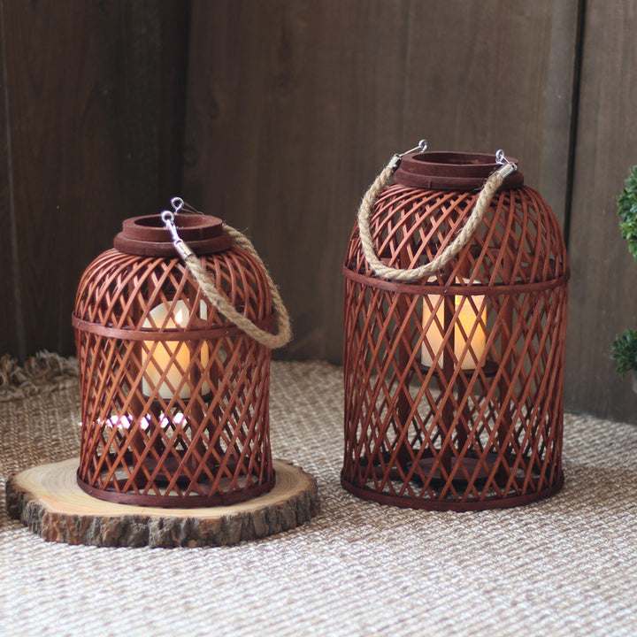 Decorative lantern made of braided material