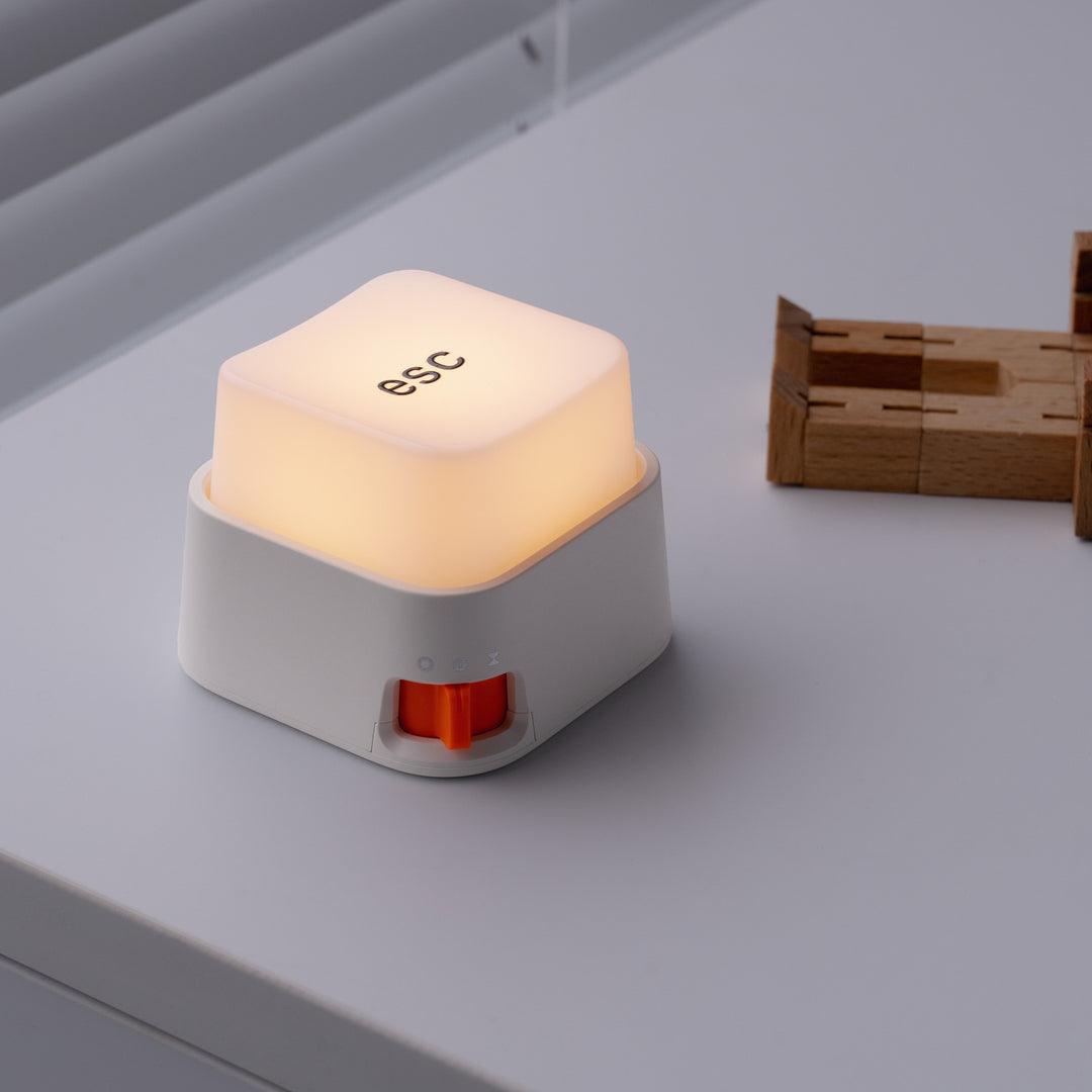 Portable rechargeable cube LED night light with adjustable brightness