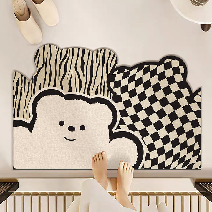 Cute Bear-Themed Welcome Mat