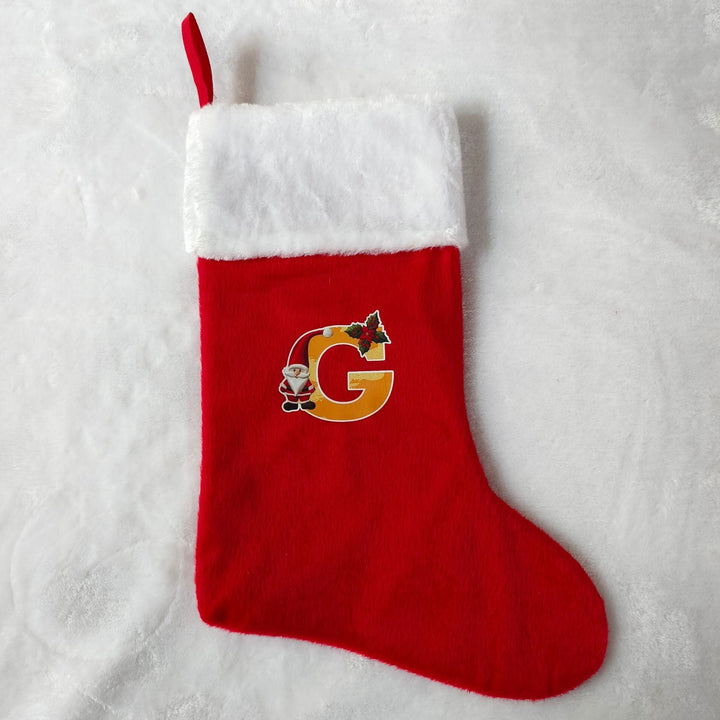 Festive Christmas stocking with customizable design