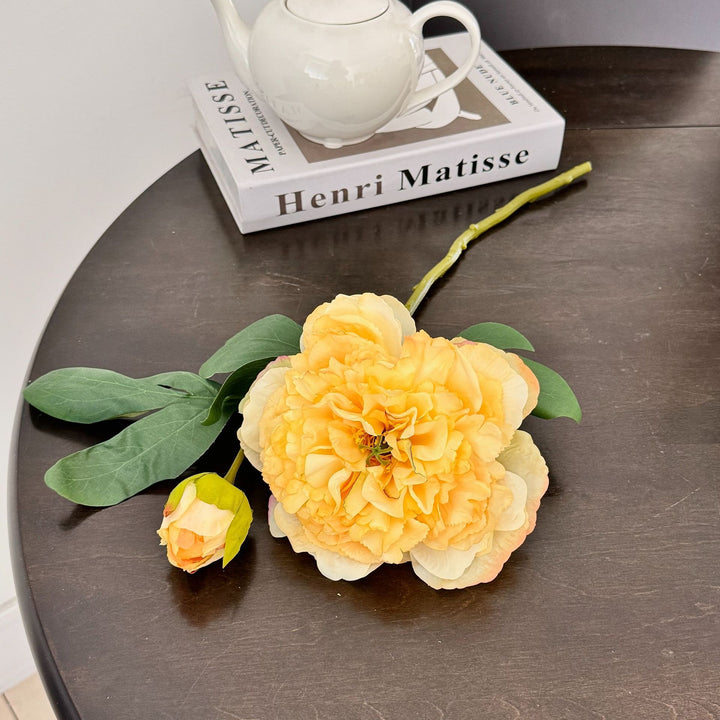 Lifelike Peony Floral Stem