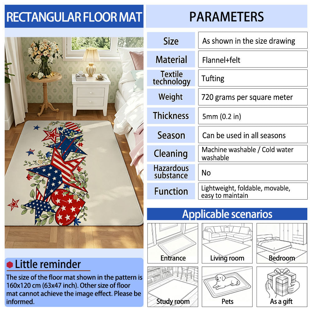 Artistic Cat Print Area Rug