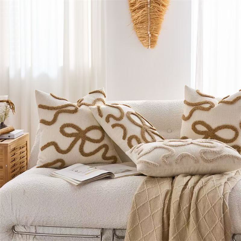 Decorative Textured Throw Pillow for Sofa Decor