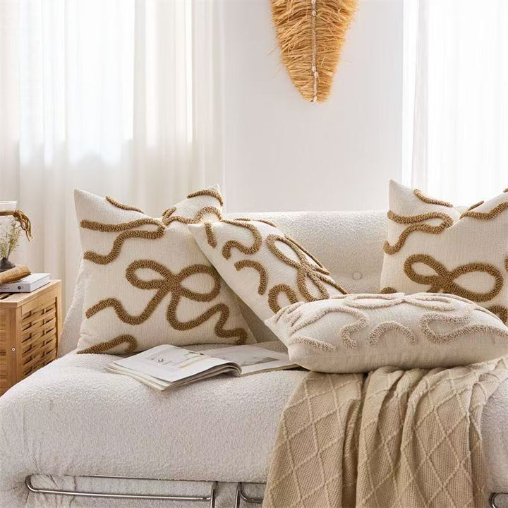 Decorative Textured Throw Pillow for Sofa Decor