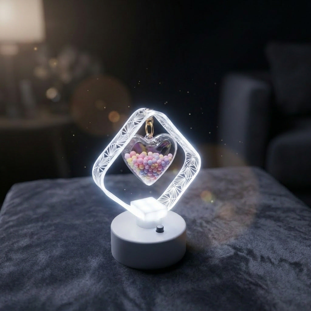 Heart-shaped LED table lamp