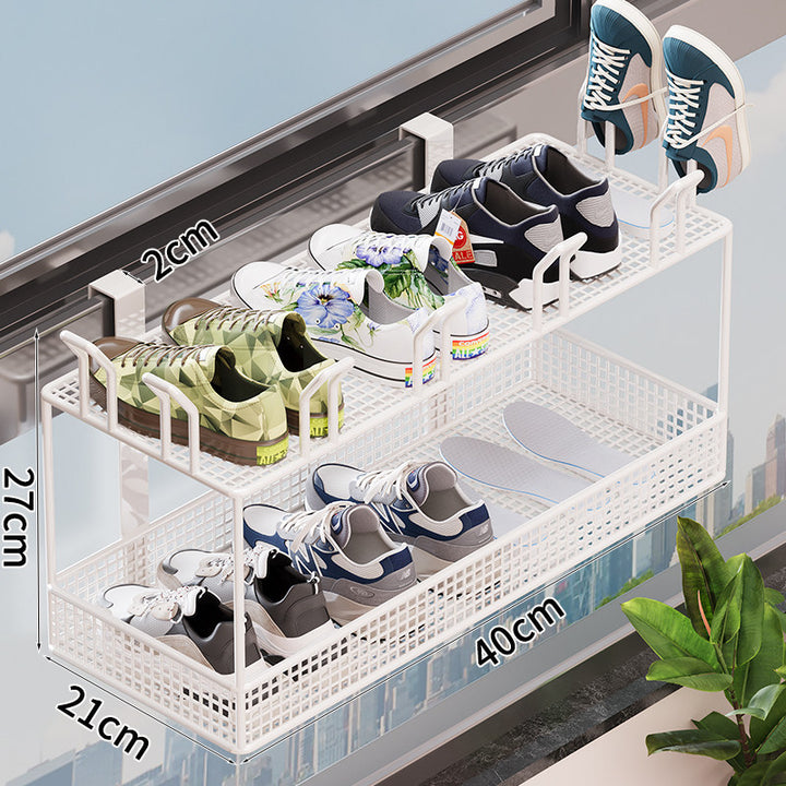 Adjustable Shoe Organizer for the Door