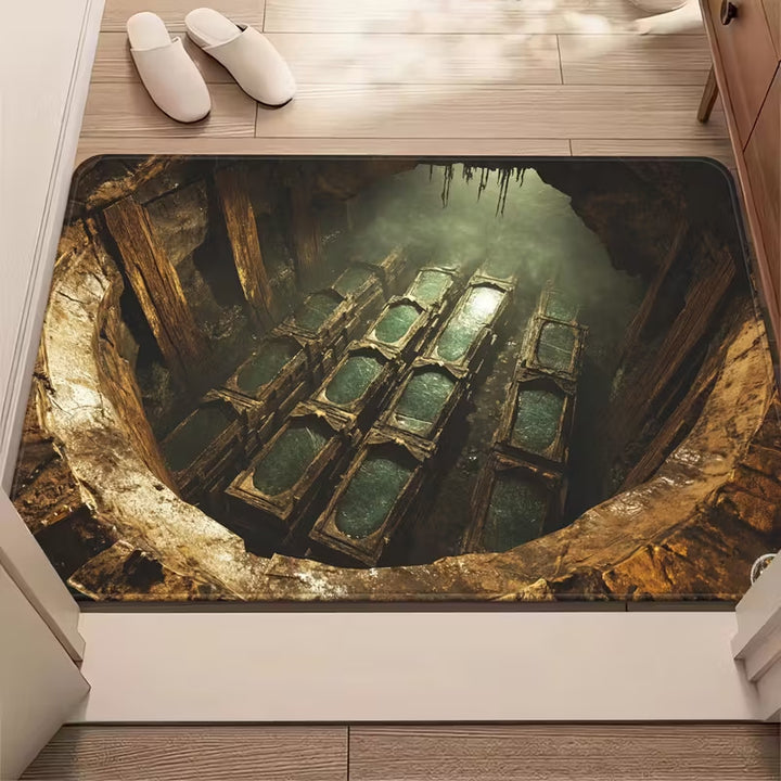 3D Skeleton-Themed Welcome Mat for Entryway
