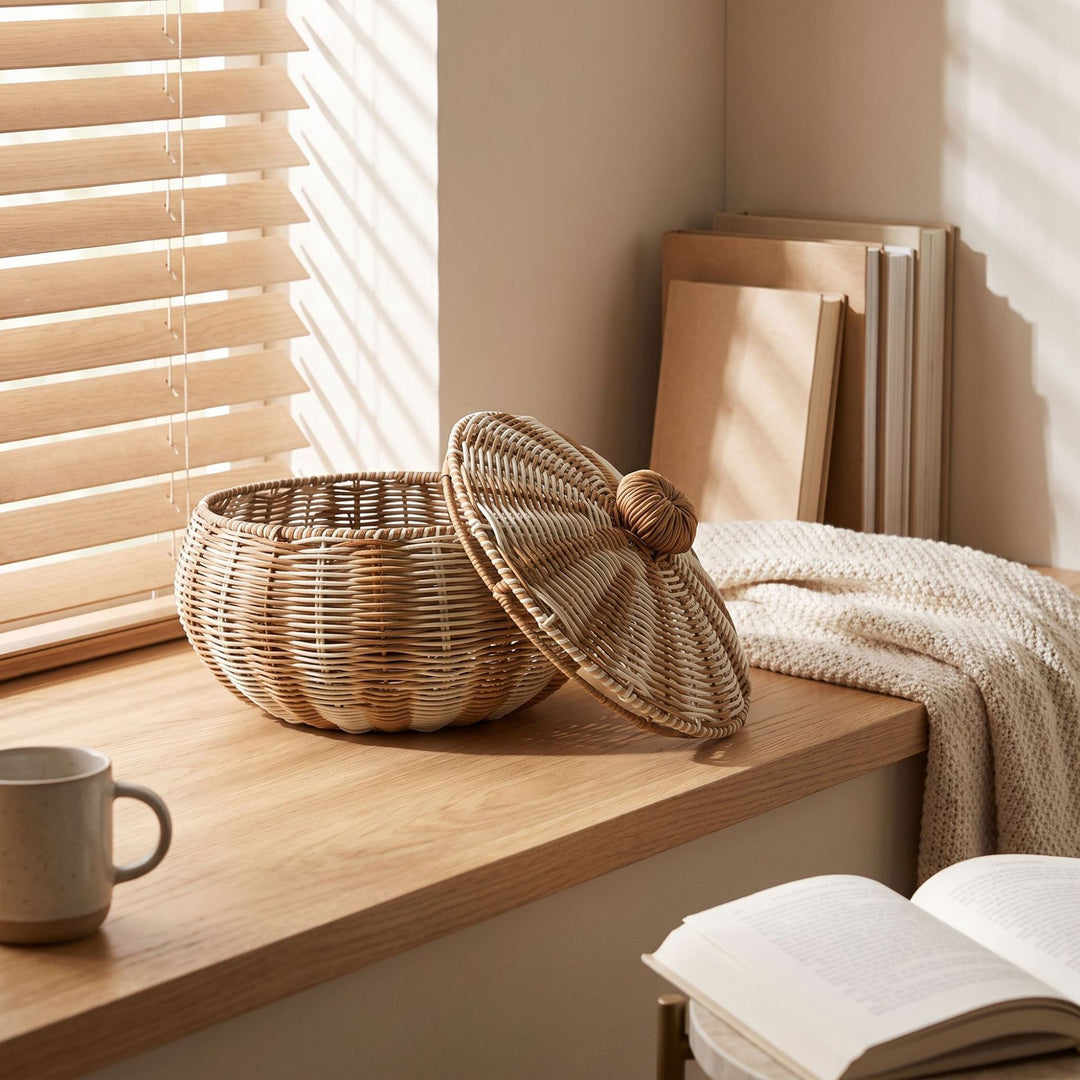 Stylish basket with lid
