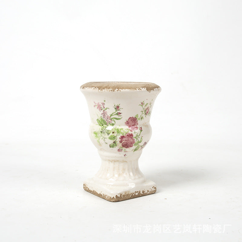 Floral Ceramic Planter