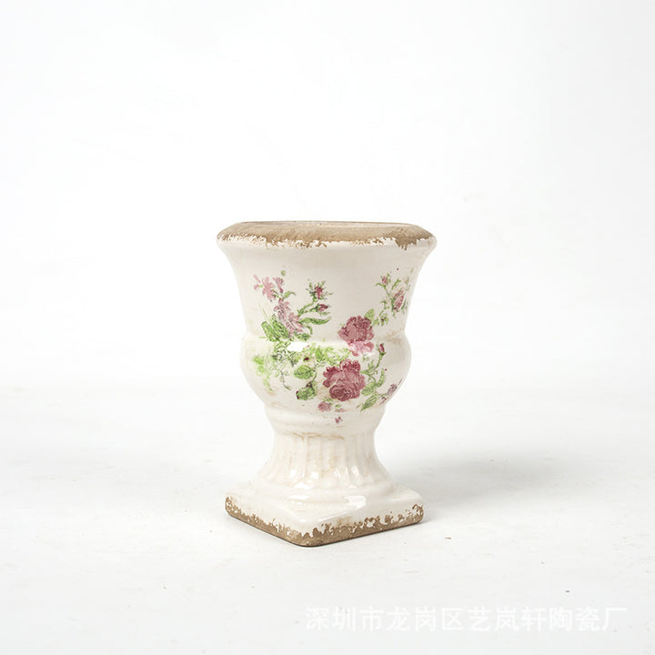 Floral Ceramic Planter