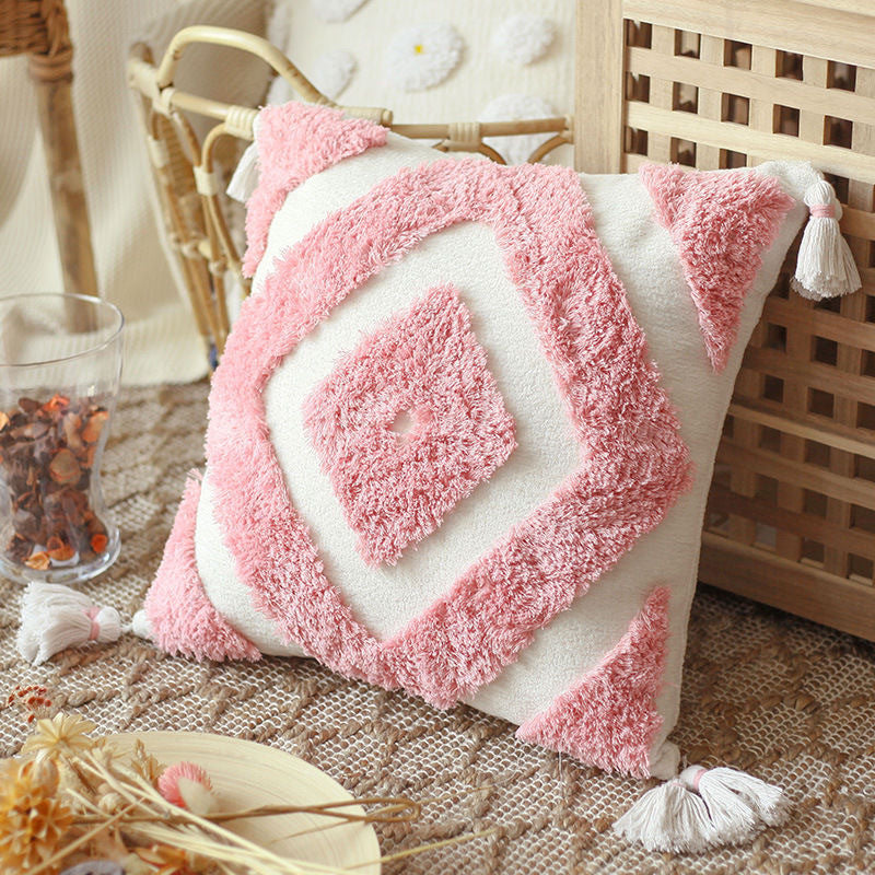 Textured Woven Accent Pillow for Living Room