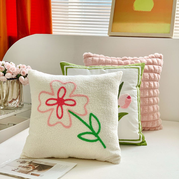 Floral Texture Decorative Throw Pillow