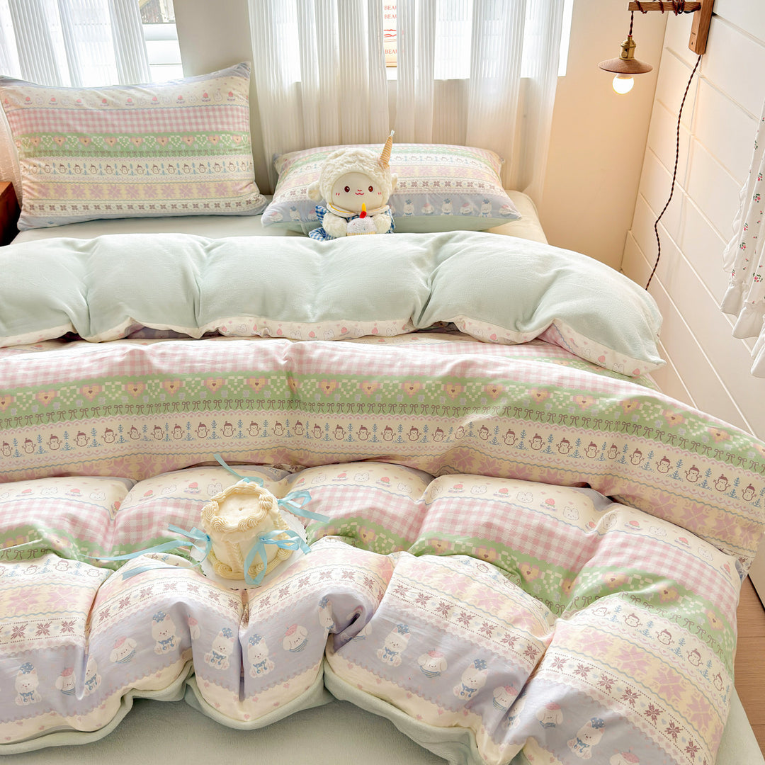 Fun Cartoon-Themed Quilt Set