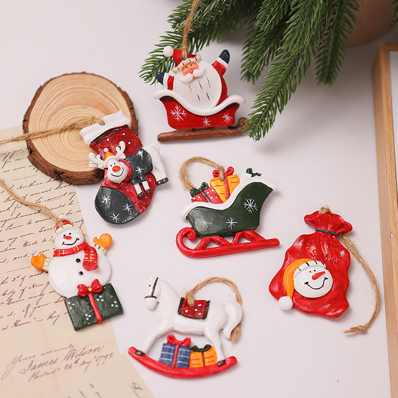 Decorative Christmas stocking with reindeer motif