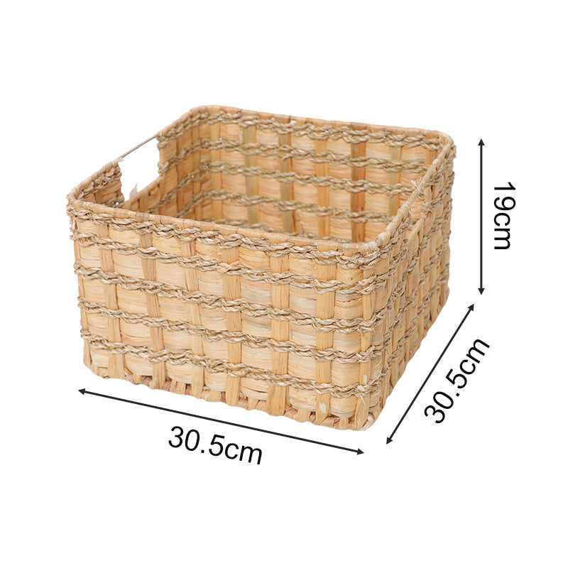 Practical storage basket made of natural materials