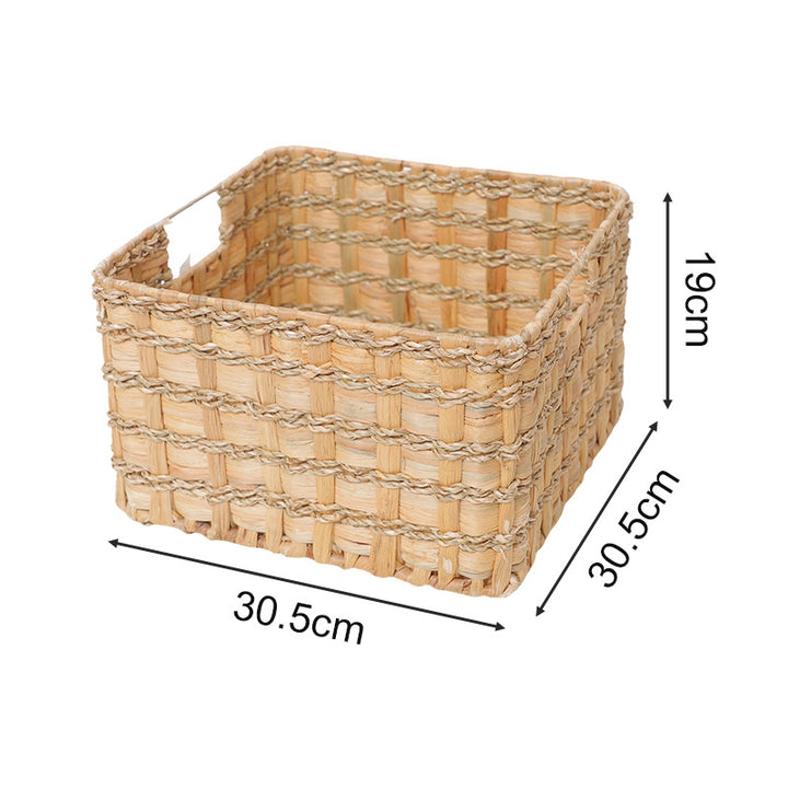 Practical storage basket made of natural materials