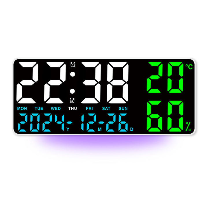 Digital multifunction alarm clock with large LED display