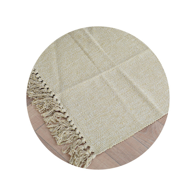 Round woven fabric sample for upholstery and furniture covering fabric