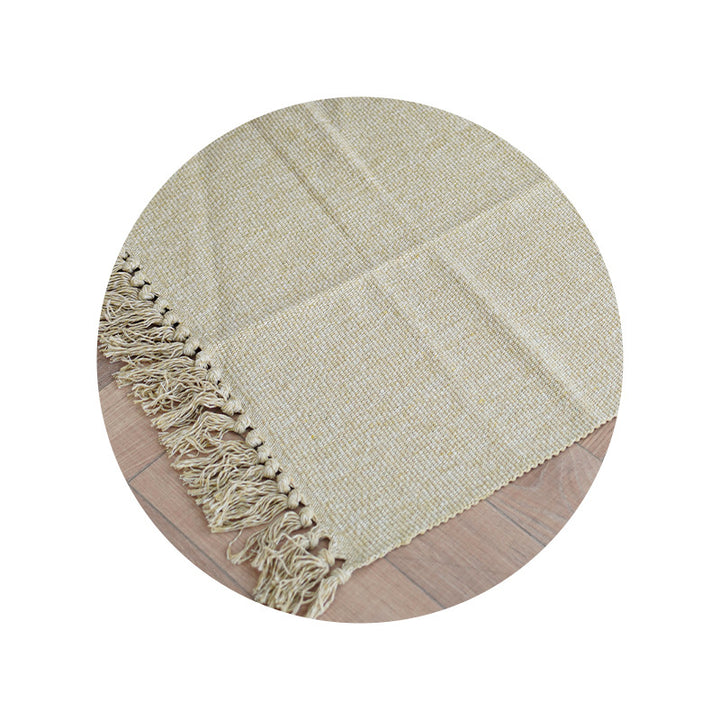 Round woven fabric sample for upholstery and furniture covering fabric