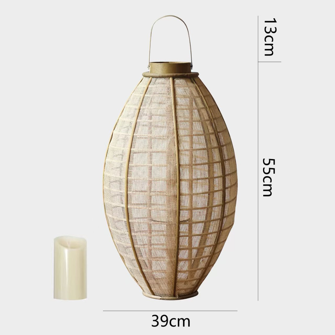 Handcrafted lantern made of natural materials