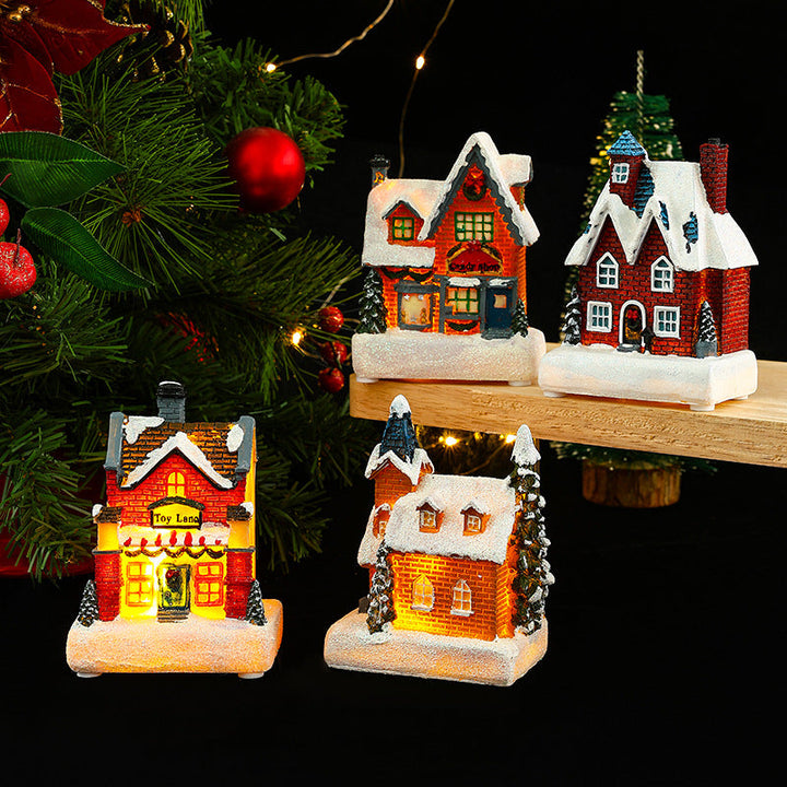 Decorative Christmas lighting with LED house design