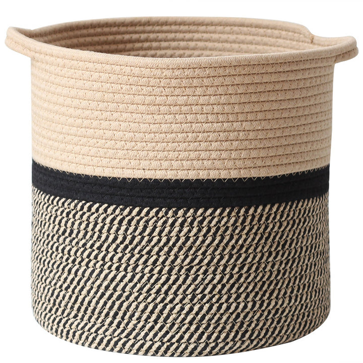 Handcrafted storage basket with handles