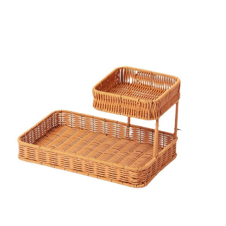 Multi-Tiered Wicker Organization Tray