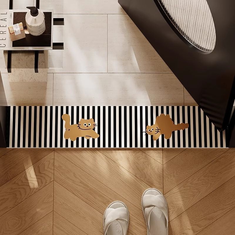 Playful Cat-Themed Door Mat