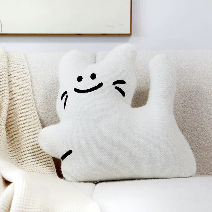 Cat-Shaped Decorative Pillow