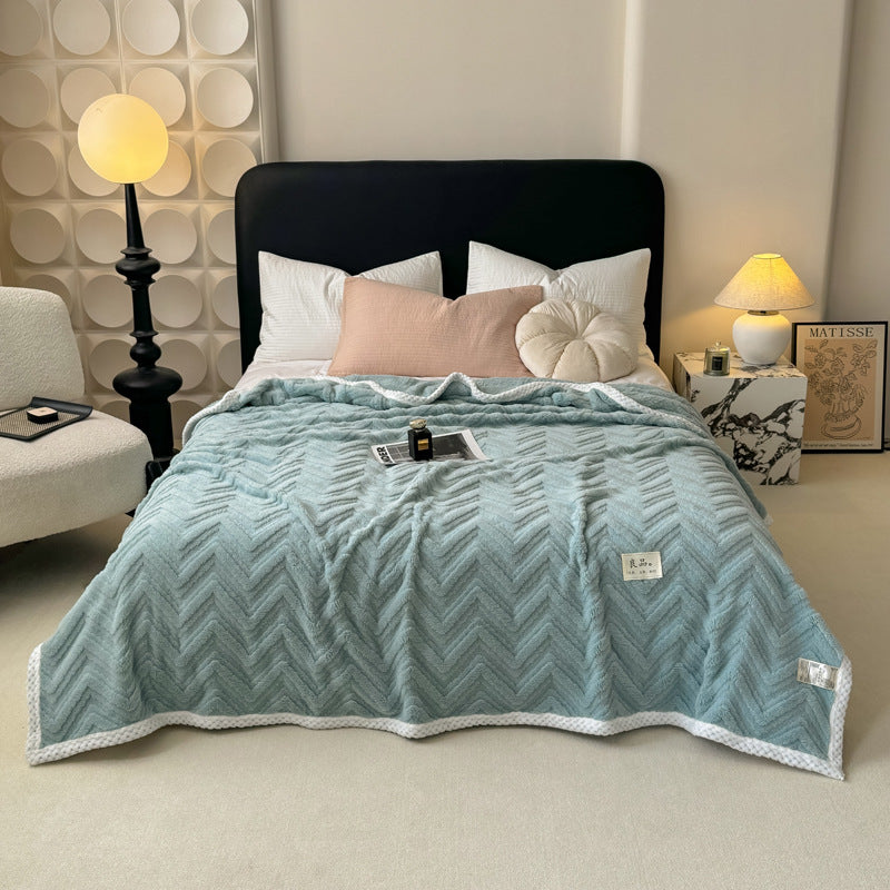 Herringbone Knit Throw Blanket