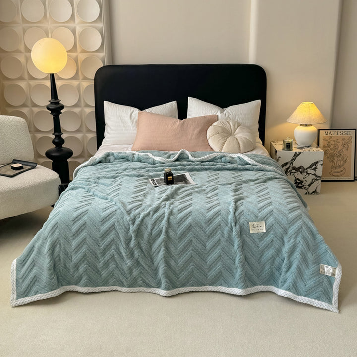 Herringbone Knit Throw Blanket