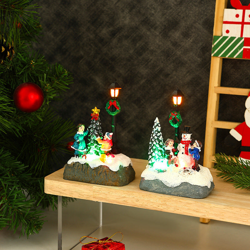Nostalgic Christmas village scene