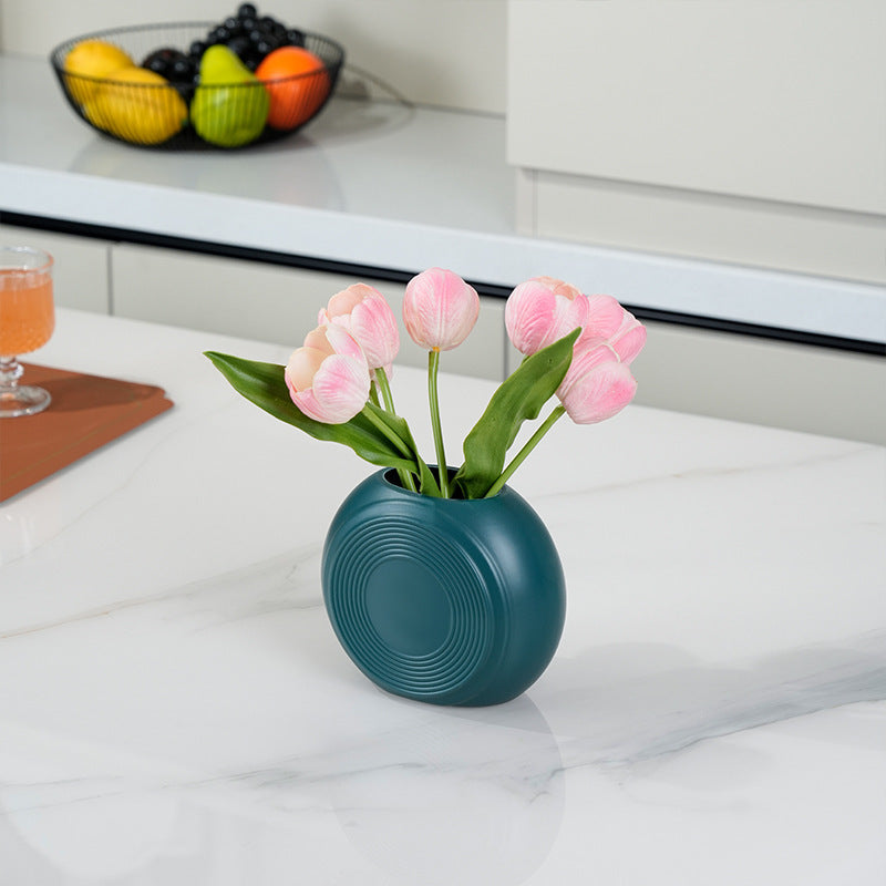 Artistic Round Decorative Planter