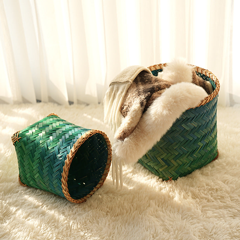 Handwoven storage basket
