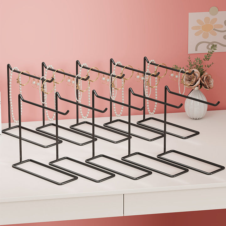 Metal T-Bar Jewelry Display Stand Pair