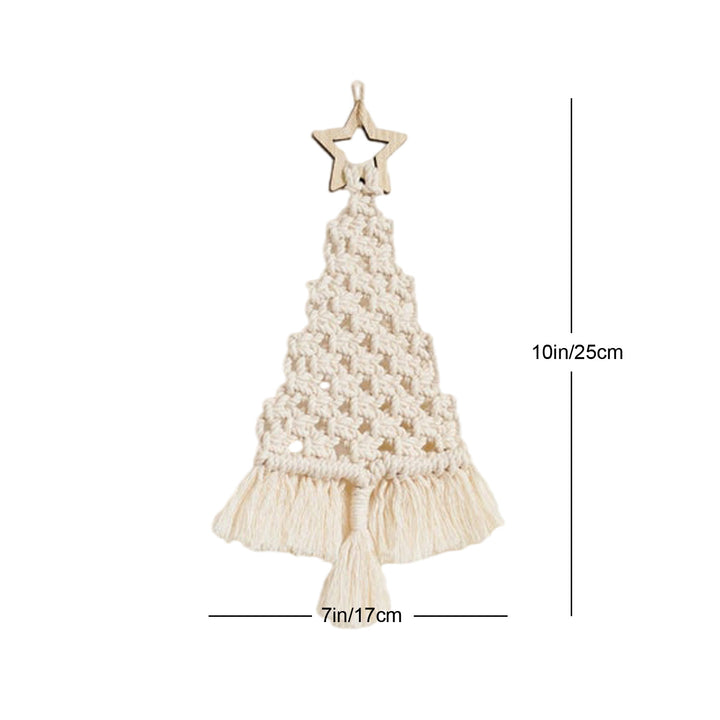 Festive Macrame Christmas Tree Ornament