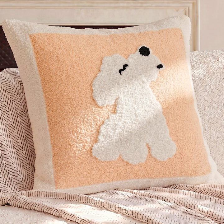 Decorative Dog-Themed Accent Pillow for Sofa Decoration