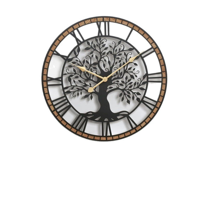 Decorative Wall Clock with Tree Motif