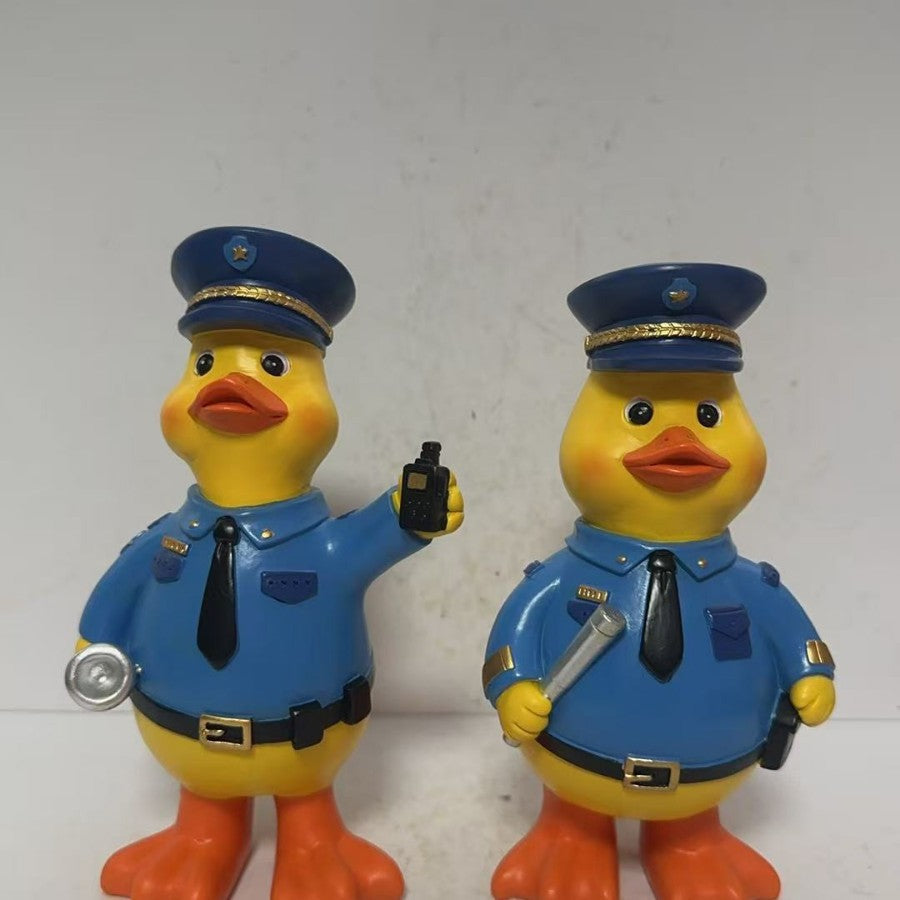 Funny police duck figure