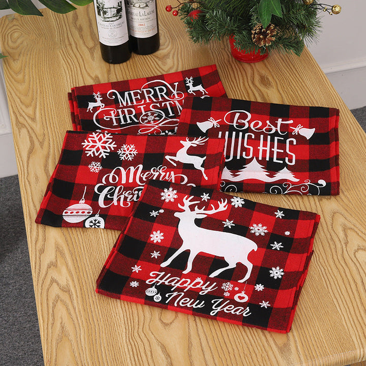 Festive table runner with Christmas motif