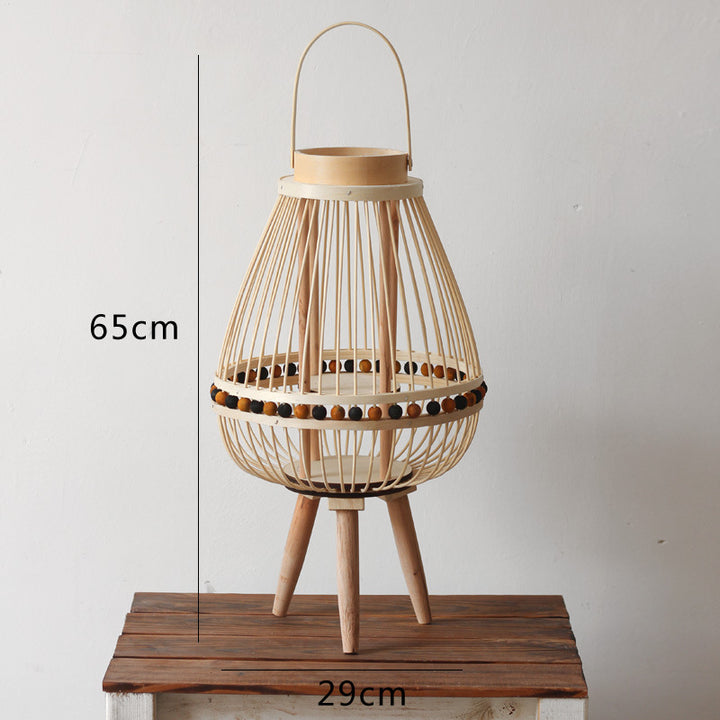 Handcrafted lantern made from natural materials