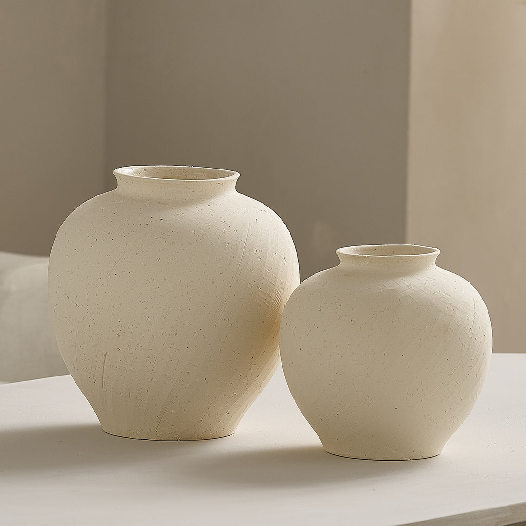 Elegant ceramic vase with organic shapes