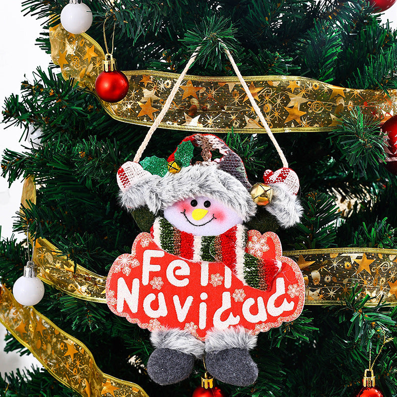 Festive Christmas tree decoration with snowman motif