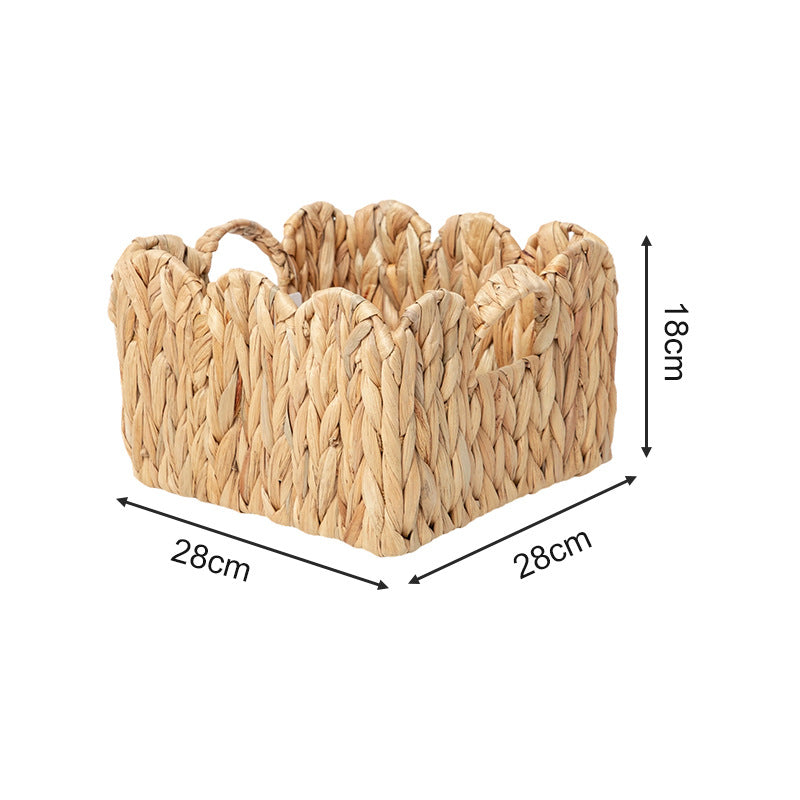 Braided storage basket with high sides
