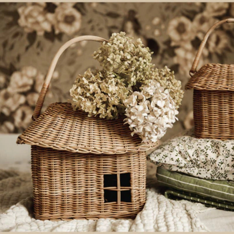 Playful storage basket in house design