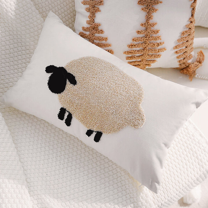 Decorative Sheep-Themed Throw Pillow