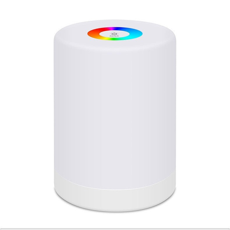 Color-changing smart cylinder table lamp with touch top light night light